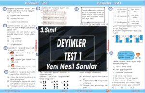 3.Sınıflar Deymler Çalışma