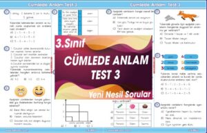 3.Sınıf Cümlede Anlam