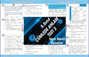 Cümlede Anlam Soru